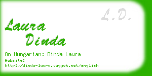 laura dinda business card